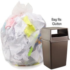 .9 mil, Natural, 43″ × 47″- Case of 100, Revolution Bag Hercules Recycled Low Density Can liners Glutton, - Exact Tooling