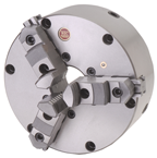 10" 3 Jaw Zero Set Scroll Chuck; Steel Body - Exact Tooling