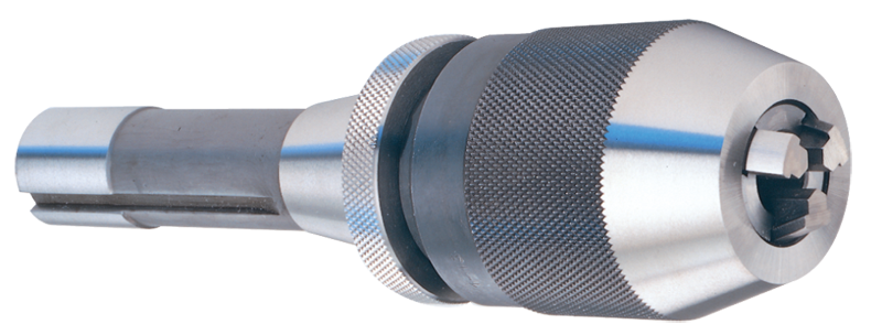 1/32 - 1/2'' Capacity - R8 SH - Keyless Drill Chuck with Integral Shank - Exact Tooling