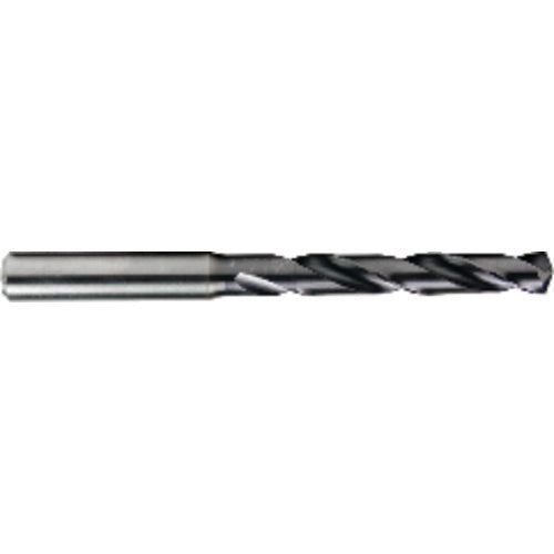 17 mm Dia. × 3.2 mm Shank × 93 mm Flute Length × 143 mm OAL, 5xD, TiAlN, 2xD Flute, Solid Carbide Drill - Exact Tooling