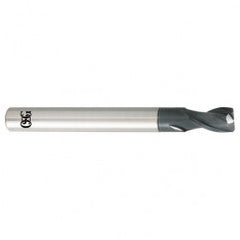 10mm Dia. x 100mm Overall Length 2-Flute 2mm C/R Solid Carbide SE End Mill-Round Shank-Center Cutting-TiALN - Exact Tooling