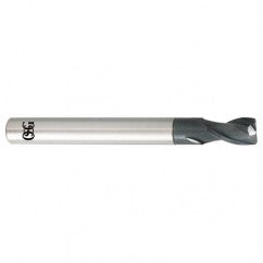 10mm Dia. x 100mm Overall Length 2-Flute 1.5mm C/R Solid Carbide SE End Mill-Round Shank-Center Cutting-TiALN - Exact Tooling