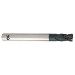 10mm Dia. x 100mm Overall Length 4-Flute 1.5mm C/R Solid Carbide SE End Mill-Round Shank-Center Cutting-TiALN - Exact Tooling
