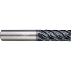 6 Flute - Corner Radius - 0.1875″ (3/16) Cutter DIA × 0.1875″ (3/16) Shank DIA × 0.0100″ Radius × 0.5625″ (9/16) LOC × 2.5000″ (2-1/2) OAL  - APLUS Coated