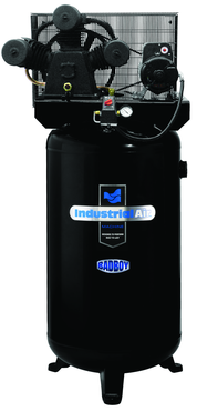 80 Gal. Single Stage Air Compressor, Vertical, Super Hi-Flo, 155 PSI - Exact Tooling