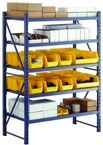 52 x 26 x 78" - Welded Frame Single Straight Shelving Starter Unit (Gray) - Exact Tooling
