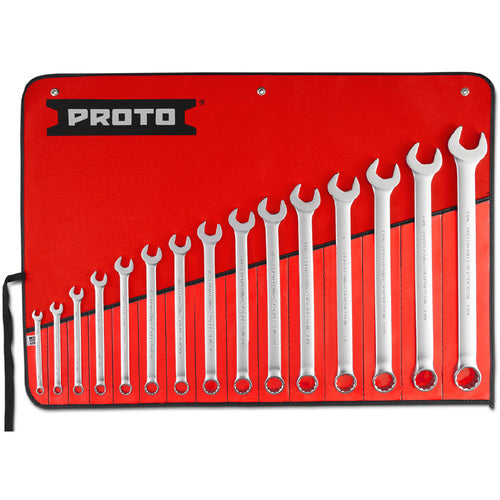 Proto 15 Piece Satin Combination ASD Wrench Set - 12 Point - Exact Tooling