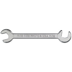 Proto Short Satin Angle Open-End Wrench - 11/32″ - Exact Tooling