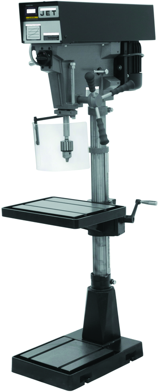 A5818 15" VS Floor Drill Press; 230/460V; 3Ph; 1HP Prewired 220V - Exact Tooling