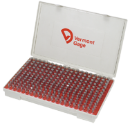 50 Pc. - .20 to 1.28mm - Minus (No Go) Fit - Gage Pin Set - Exact Tooling