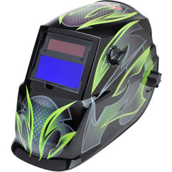 Auto-Darkening Welding Helmet with Variable Shade Lens No. 9-13 (1.73 × 3.82″ Viewing Area), Galaxis Design - Exact Tooling