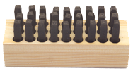 Young Bros. Heavy-Duty Reversed Steel Stamps - Set of Letters -- 1/8 Type Size - Exact Tooling