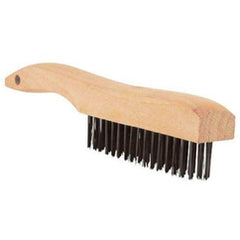 Brush - 4 × 16 Carbon Wire - Wood Handle - Exact Tooling