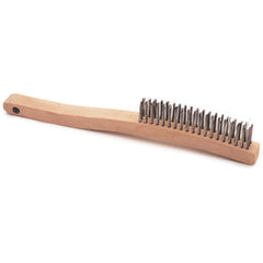 Brush - 3 × 19 SS Wire - Wood Handle - Exact Tooling