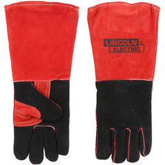 Welding Gloves - Red Black Leather Indus - Exact Tooling