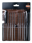 12 Pc. Swiss Pattern Needle File - 6-1/4"; 2nd Cut - Exact Tooling