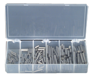 Dowel Pin Assortment - Alloy Steel - 1/16 thru 1/4 Dia - Exact Tooling