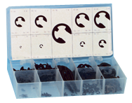 "E" Clip Assortment - 1/16 thru 7/8 Dia - Exact Tooling