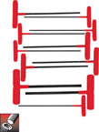 11 Piece - 5/64 - 3/8" T-Handle Style - Hex Key Set with Cushion Grip - Exact Tooling