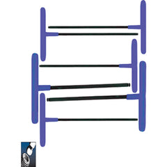 6 Pieces-2.0-6 mm T-Handle Style - Ball End Hex Key Set with Cushion Grip - Exact Tooling