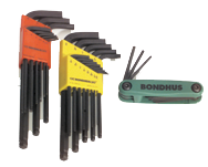 30 Piece - .050 - 3/8"; 1.5 - 10mm; & T6 - T25 Reg; Ball End; & Fold up Style - Hex Key & Torx Set - Exact Tooling