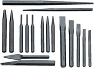 Snap-On/Williams 17 Piece Punch & Chisel Set -- #PC17; 1/8 to 1/2 Punches; 5/16 to 3/8 Chisels - Exact Tooling