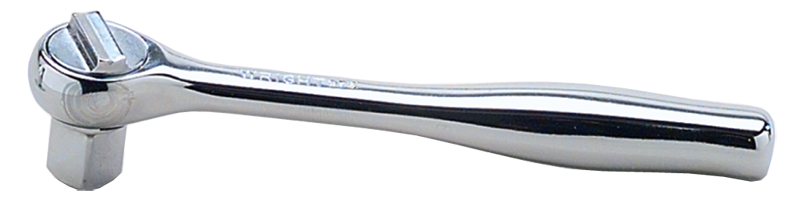 4-3/4" OAL - 3/8'' Drive - Round Head - Reversible Ratchet - Plain Handle - Exact Tooling