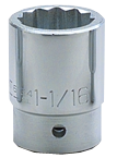 1-1/8 x 2-1/8" - 3/4" Drive - 12 Point - Standard Socket - Exact Tooling