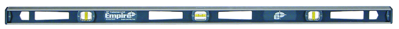 #580-48 - 48'' Length - 3 Vials (2 Plumb; 1 Level); Open Grips - Top Reading - Aluminum Level - Exact Tooling