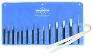 14 Piece Punch & Chisel Set -- #14RC; 1/8 to 3/16 Punches; 7/16 to 7/8 Chisels - Exact Tooling