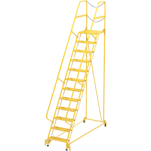 Maintenance Ladder Perforated 12-Step Yellow - Exact Tooling