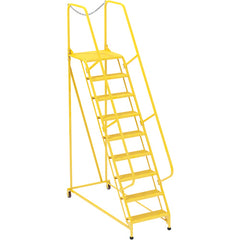 Maintenance Ladder Perforated 9-Step Yellow - Exact Tooling