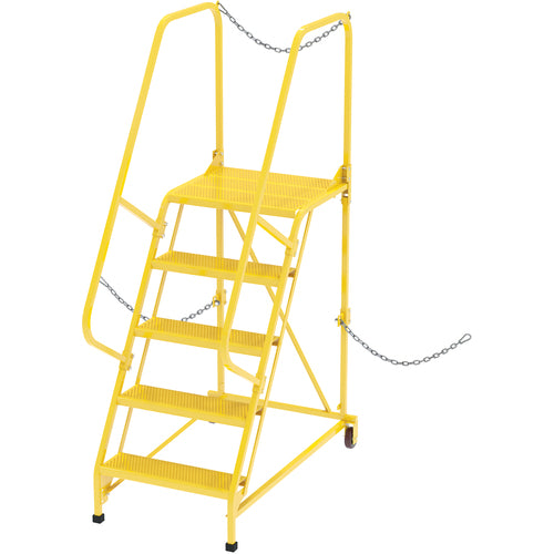 Semi-Trailer Access Ladder - 5-Perf Step Yellow - 350# - Exact Tooling