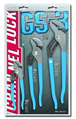 Channellock Tongue & Groove Plier Set -- #GS3; 3 Pieces; Includes: 6-1/2"; 9-1/2"; 12" - Exact Tooling