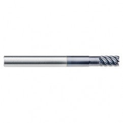 1/2" Dia. - 5/8" LOC - 3" OAL - .030 Radius 6 FL Carbide End Mill-Uncoated - Exact Tooling