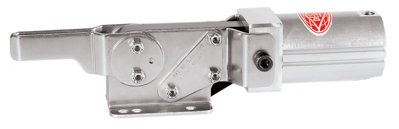 Horizontal Pneumatic Cylinder - 390 lbs. Holding Capacity; Bar Style U Shape - Exact Tooling