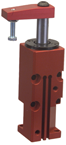 Round Threaded Body Pneumatic Swing Cylinder - #8016 .38'' Vertical Clamp Stroke - With Arm - LH Swing - Exact Tooling