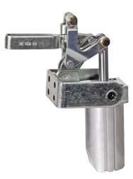 Vertical Pneumatic Cylinder - 375 lbs Holding Capacity; Bar Style U-Shape - Exact Tooling
