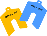 10-Pack Plastic Slotted Shim - 3 x 3 (3/4 Slot Width) - Exact Tooling