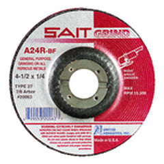 5″ × 1/4″ × 5/8″-11 - Aluminum Oxide 24 Grit Type 27 - Cut-Off Wheel - Exact Tooling