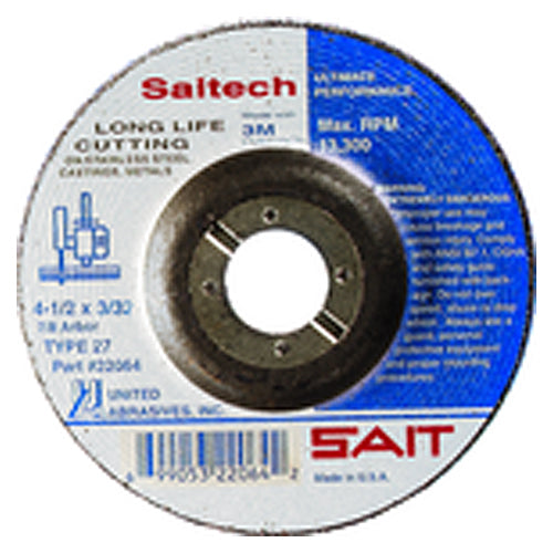 4 1/2″ × 1/4″ × 5/8″ 11 - Ceramic - Depressed Center Wheel - Exact Tooling