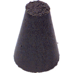 1″ × 5/8″-1/4″ × 1/4″ - Tapered Resin Bonded Rubber Cone (Medium Grit) - Exact Tooling