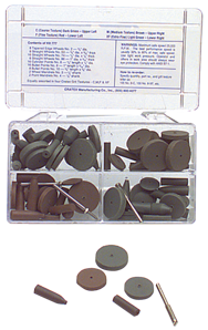 #777 Resin Bonded Rubber Kit - Introductory - Various Shapes - Equal Assortment Grit - Exact Tooling