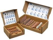 50 pc 38A60-P 1/4" Spdle Pacesetter Mtd. Point Kit contains 5 each of A1; A5; A11; A21; A23; A26; A36; A39; W242 Pacesetter and 5 W220 A80-HBF3 - Exact Tooling