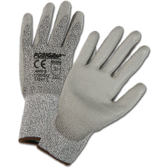 HPPE High Performance Yarn Shell, Gray Polyurethane Palm Cut Resistant Gloves 2XL - Exact Tooling