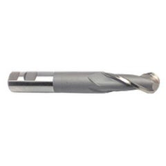 1/2'' Dia. - 4'' OAL - Uncoated HSS - Ball End SE EM - 2 FL - Exact Tooling