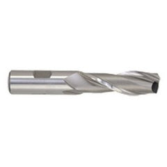 2 Dia. x 5-1/2 Overall Length 2-Flute Square End High Speed Steel SE End Mill-Round Shank-Center Cut-Uncoated - Exact Tooling