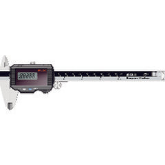 Super Solar Coolant Resistant Caliper - 0-6″ / 0-150 mm Measuring Range - (0.0005″ / 0.01 mm Resolution) - Exact Tooling