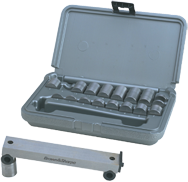 Sine Bar Set with 18 Blocks - #52-455-050; 1" x 5"; .0002 Square & Parallel - Exact Tooling