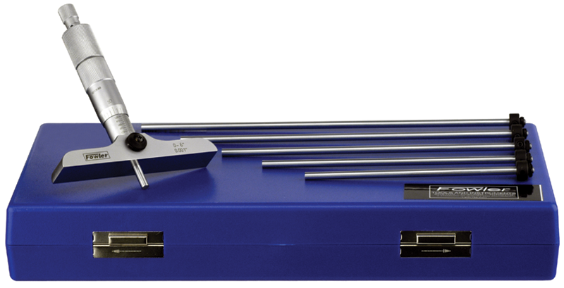 0 - 4'' Measuring Range - (.001" Grad.) - Depth Micrometer - Exact Tooling
